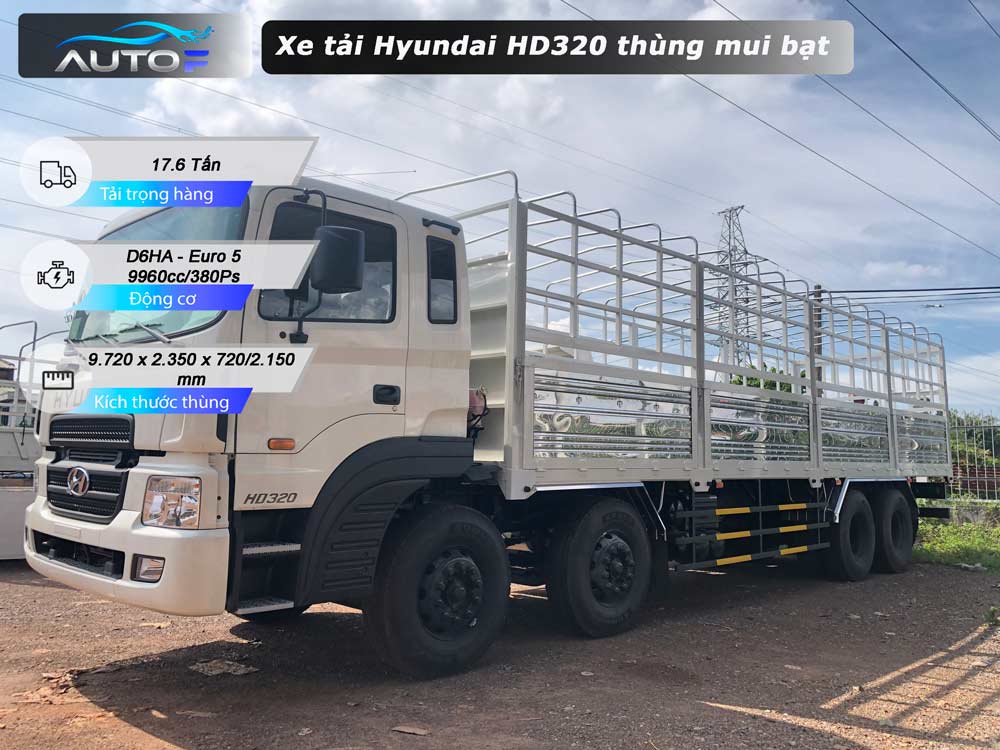Xe tải Hyundai HD320 thùng mui bạt tại Autof